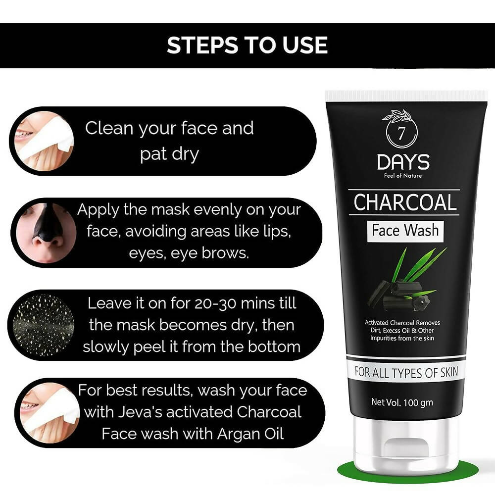 7 Days Activated Charcoal Face Wash - Distacart