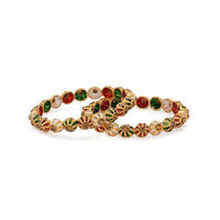 Thumbnail for Afast Designer Fancy Party Bangle/ Kada Set, Multi, Metal, Pack Of 2 - Distacart