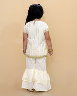 Thumbnail for Lil Drama Girls Kurta Sharara Set - Off White - Distacart