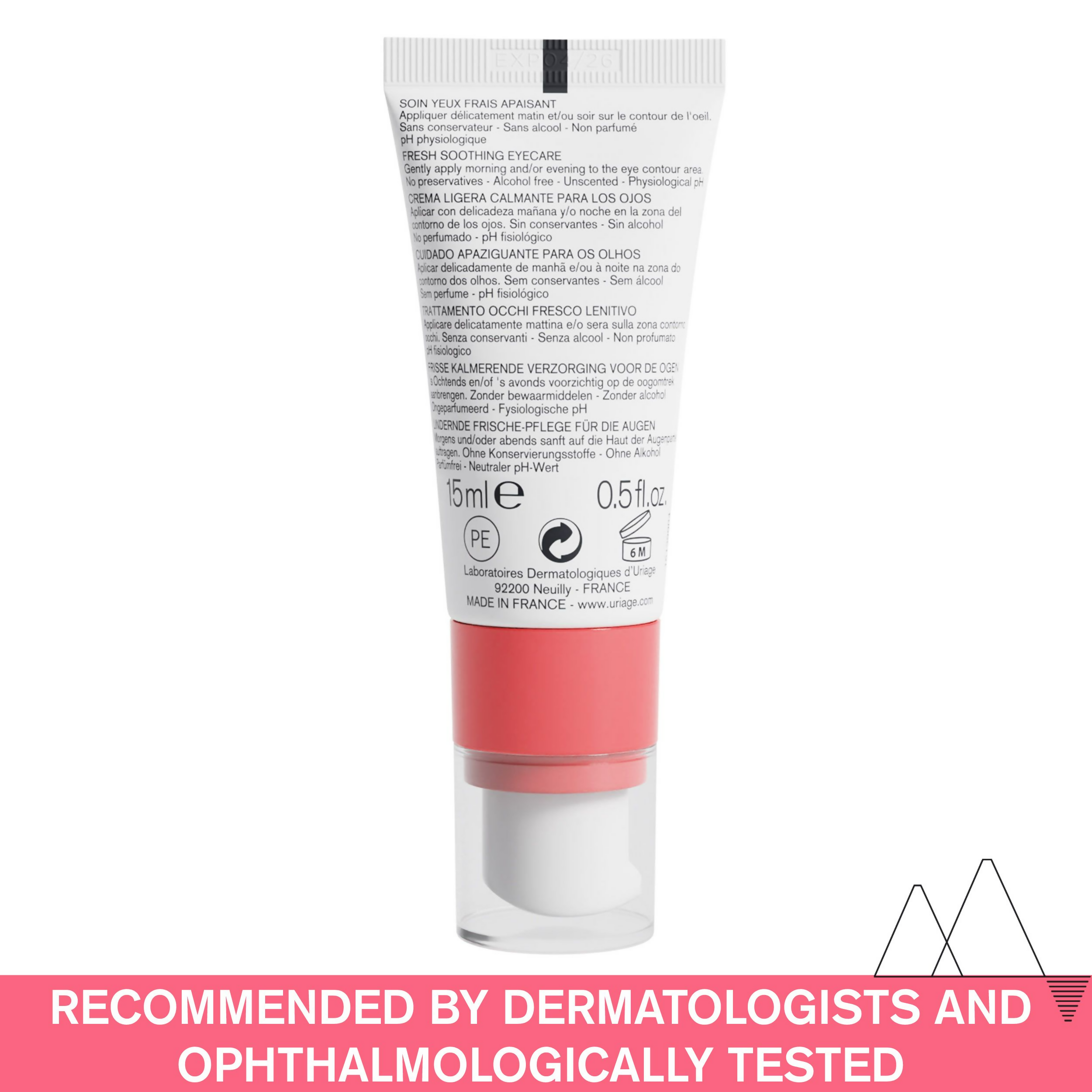 Uriage Tolederm Fresh Soothing Eyecare - Distacart