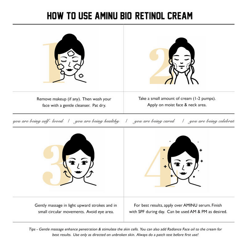 Aminu Bio-Retinol Cream Fine Lines, Wrinkles & Sagging - Distacart
