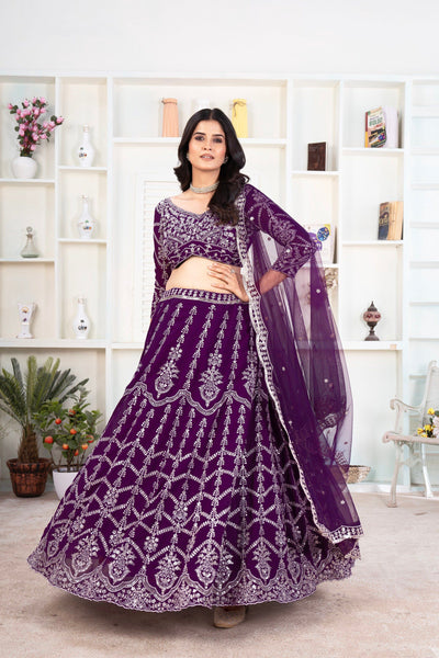 Lehenga Mart Designer Wedding Lehenga Choli For Women - Blue - Distacart