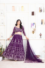 Thumbnail for Lehenga Mart Designer Wedding Lehenga Choli For Women - Blue - Distacart