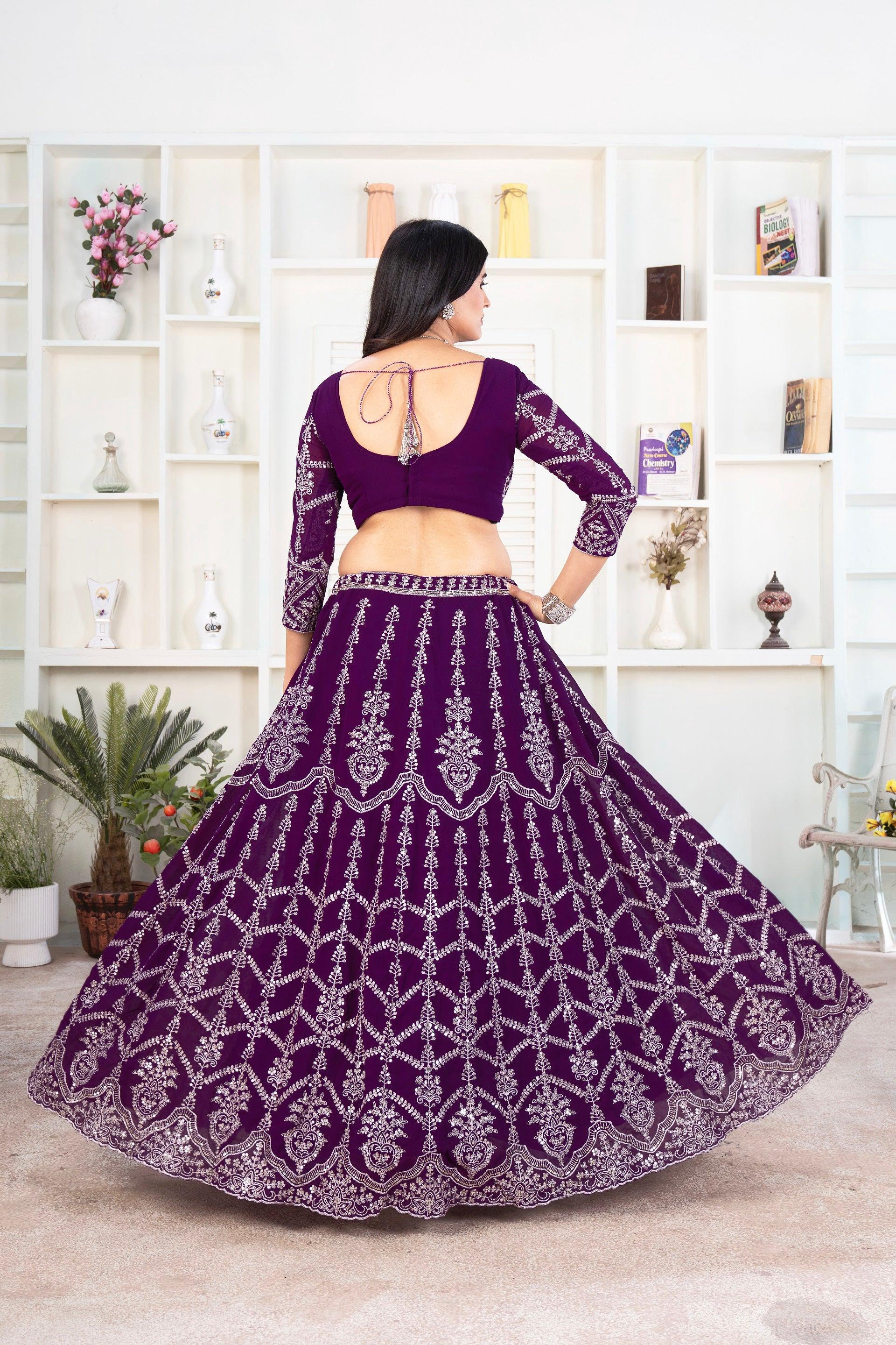 Lehenga Mart Designer Wedding Lehenga Choli For Women - Blue - Distacart