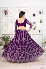 Thumbnail for Lehenga Mart Designer Wedding Lehenga Choli For Women - Blue - Distacart