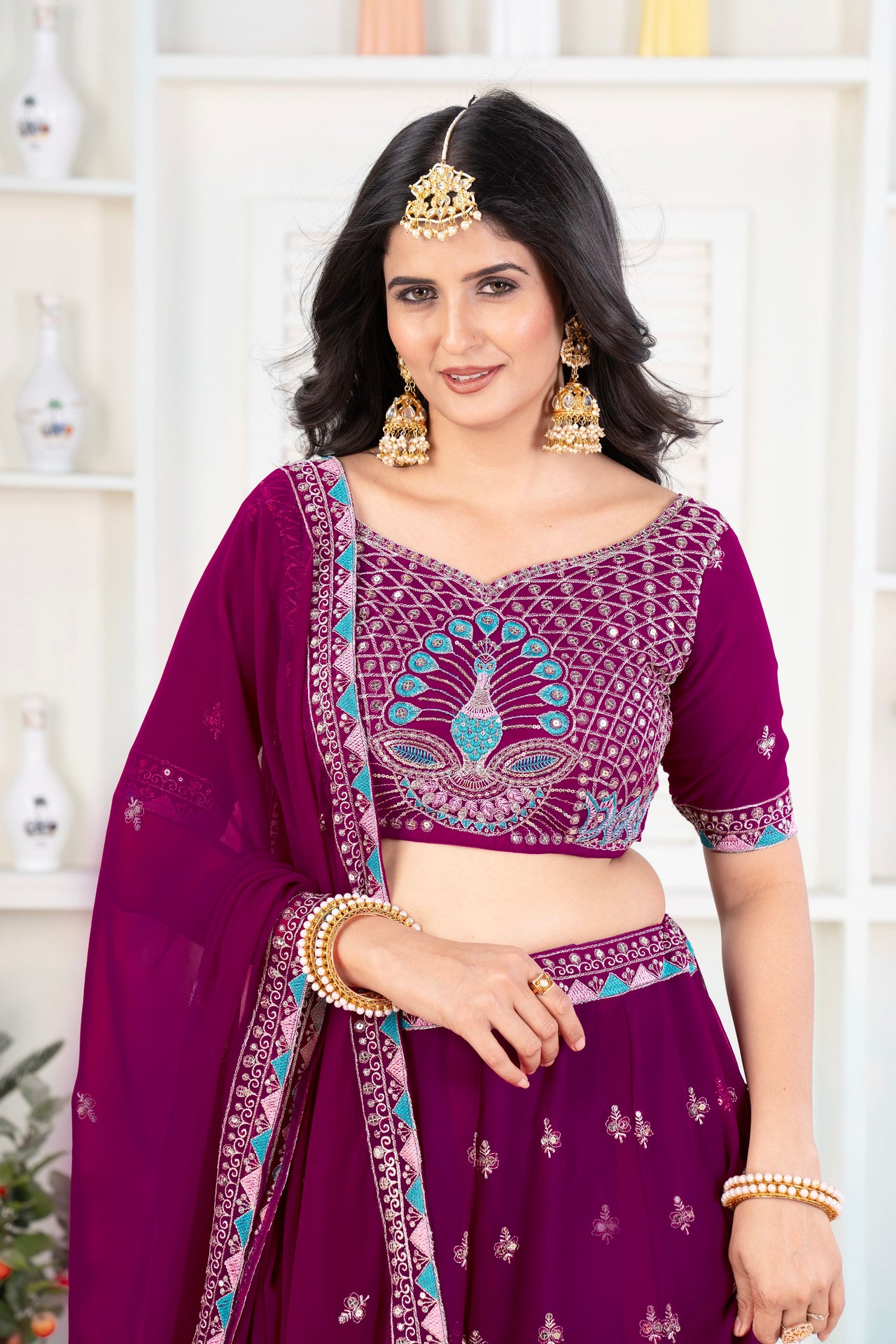 Lehenga Mart Designer Wedding Lehenga choli for Women - purple