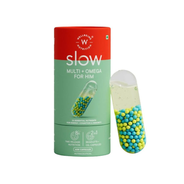 Wellbeing Nutrition Slow Multi + Omega for Him Capsules - Distacart