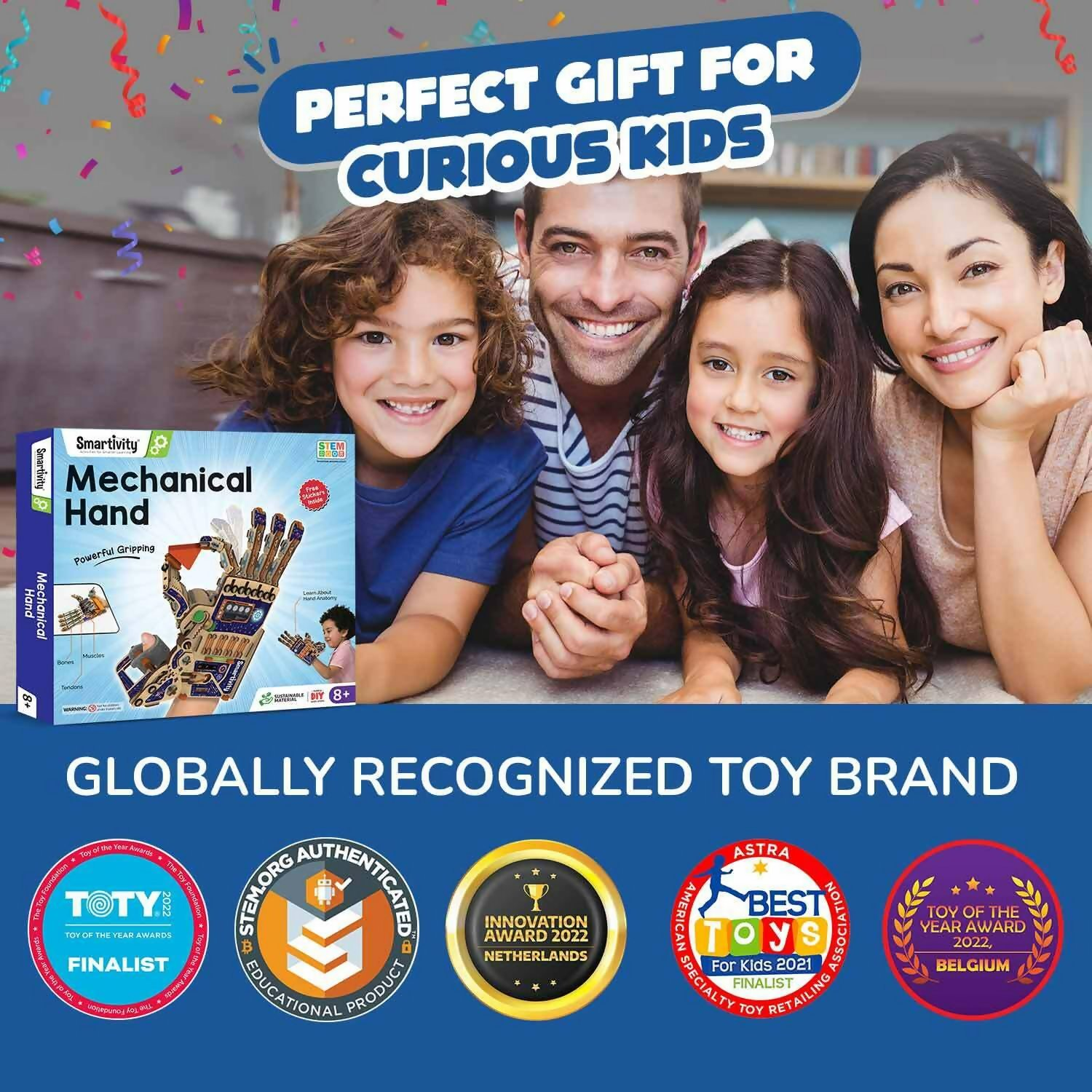 Smartivity Robotic Mechanical Hand Toy for Kids 8-10-12-14 Years Old Parents Choice Award Winner