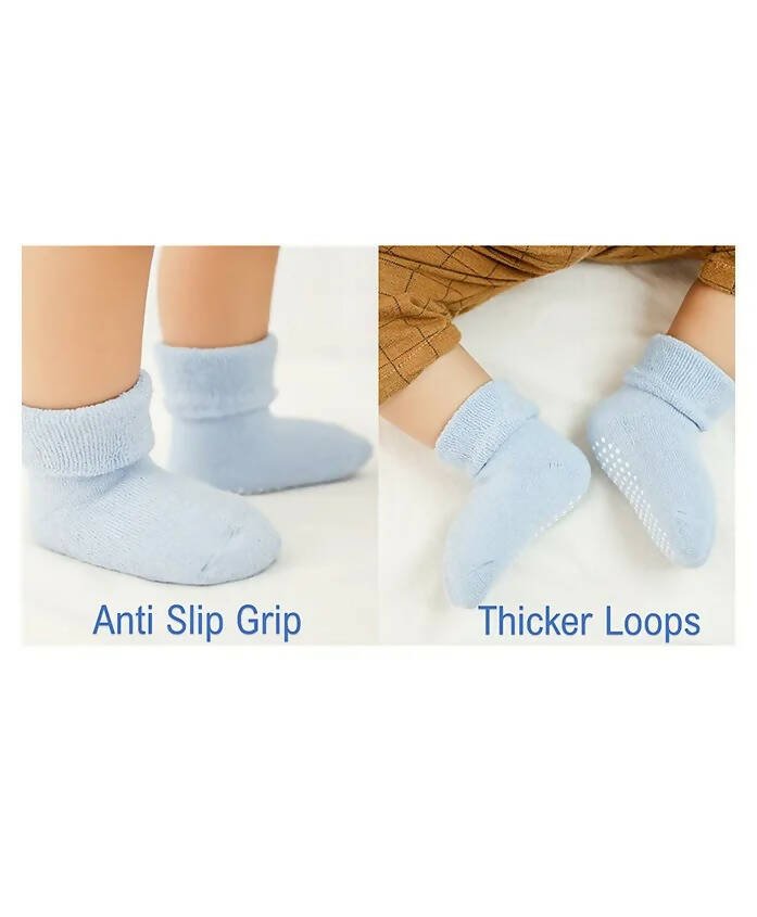 AHC Baby Socks Cotton Breathable Anti Skid Thick Warm Kids Socks - Distacart