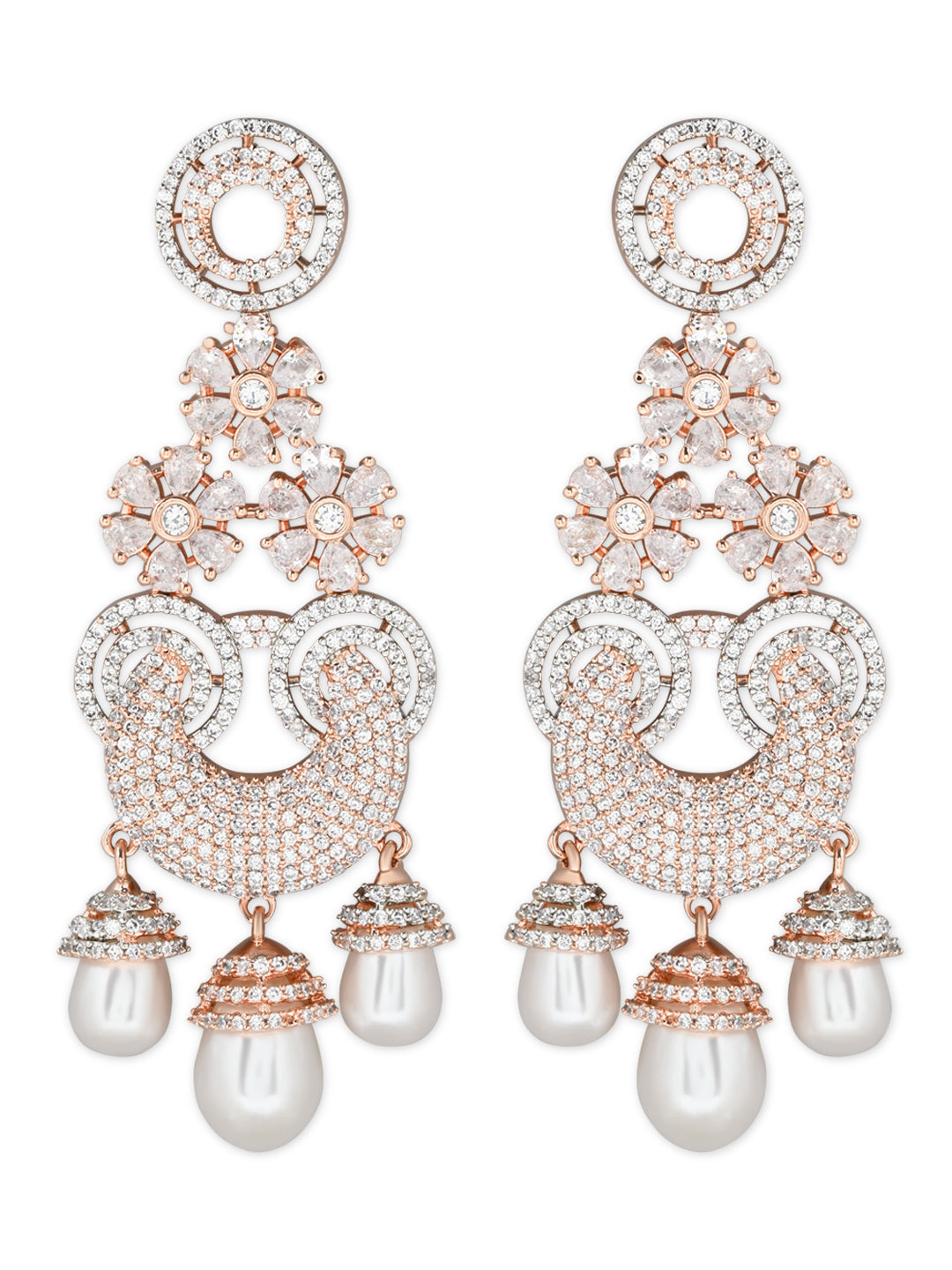 Florina Rosegold Earrings - Wahe Jewels