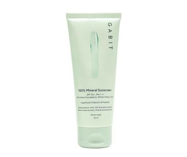 Gabit 100% Mineral Sunscreen SPF 50 PA++++ - Distacart