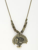 Thumbnail for NVR Women's Gold-Plated Peacock Design Pendant with Chain - Distacart
