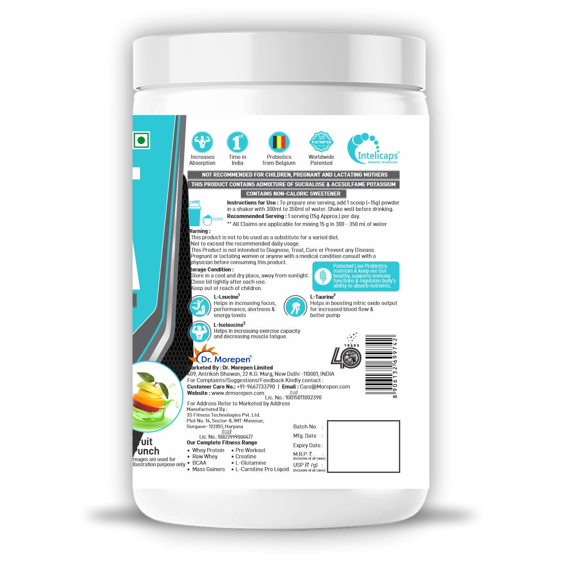 Dr. Morepen Eaa+Bcaa Pineapple