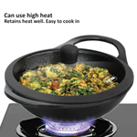 Thumbnail for Hawkins Futura Cast Iron Nonstick Kadai with Glass Lid - Black (CIK15G)
