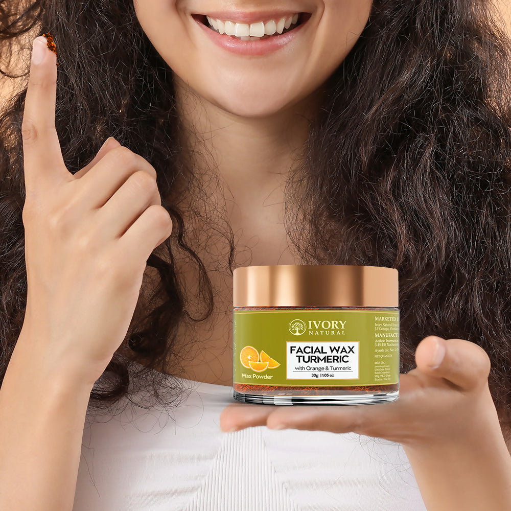 Ivory Natural Facial Wax Powder With Turmeric - Natural Facial Hair Removal Wax For Instant Skin Brightening - Distacart