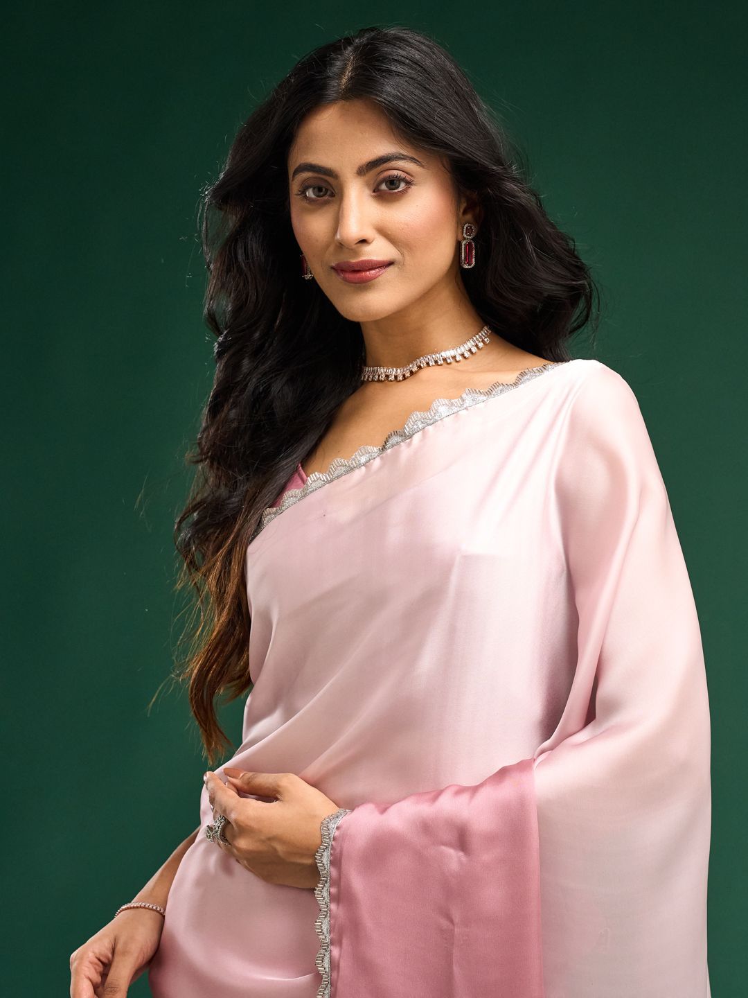 kasee Ombre Satin Saree