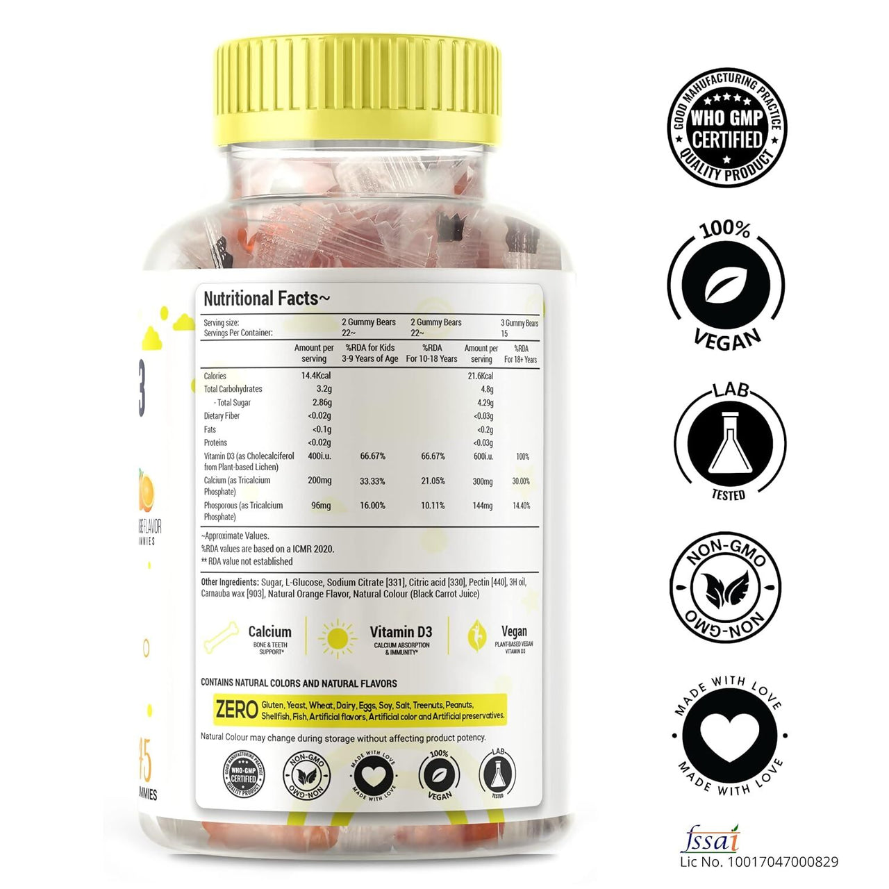 Nutrazee Calcium + D3 Gummies For Kids & Adults - Distacart