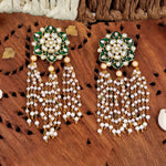 Thumbnail for JS Fashion Antique High Gold Polish Earrings – Designer Party Wear Jewelry for Women