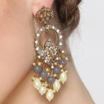 Thumbnail for JS Fashion Designer Mehendi Polish Antique Earrings – Fancy Traditional Party Wear Jewelry for Women