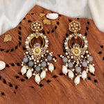 Thumbnail for JS Fashion Designer Mehendi Polish Antique Earrings – Fancy Traditional Party Wear Jewelry for Women