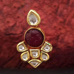 Thumbnail for JS Fashion High Gold Polish Kundan Earrings – Fancy Classic Party Wear Jewelry for Women