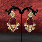 Thumbnail for JS Fashion High Gold Polish Kundan Earrings – Fancy Classic Party Wear Jewelry for Women