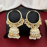 Thumbnail for JS Fashion Antique High Gold Polish Earrings Set – Full Stone Fancy Jewelry for Women’s Party & Festive Wear