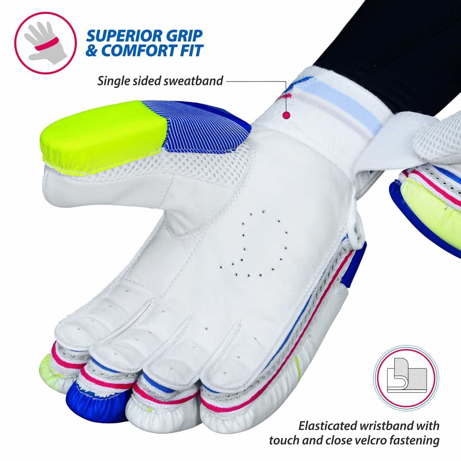 DSC Intense Attitude Men's Cricket Batting Gloves (Colour May Vary) - Distacart