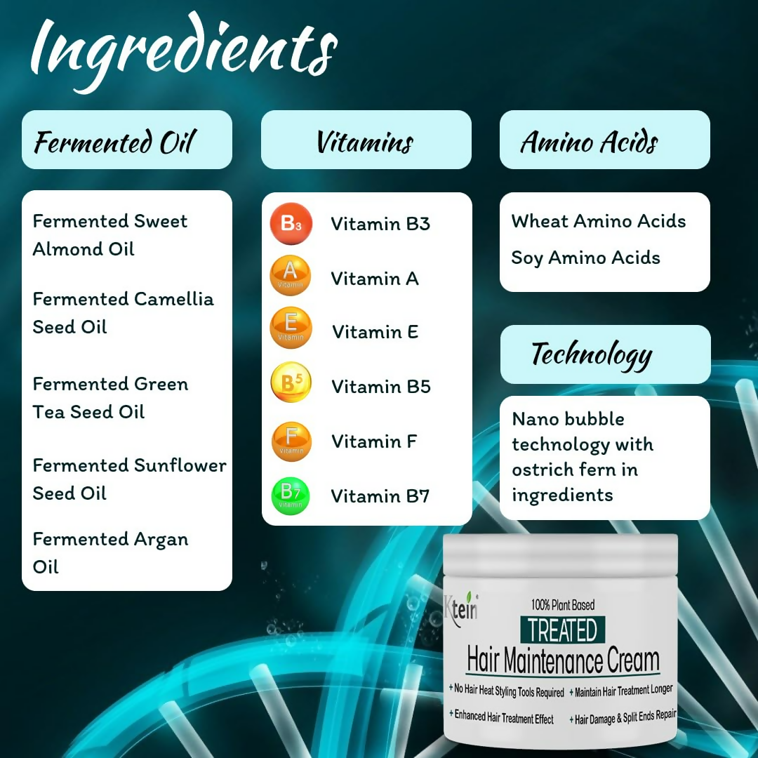 Ktein 100% Plant Based Treated Hair Maintenance Cream Natural - Distacart