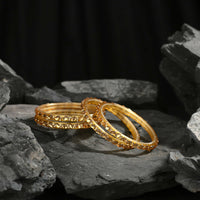 Thumbnail for Afast Elegant Bridal & Wedding Party Fashion Bangle/Kada Set, Gold, Glass, Pack Of 8 Model No- A39 - Distacart