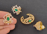 Thumbnail for AD Emeralds Designer Jhumkas online