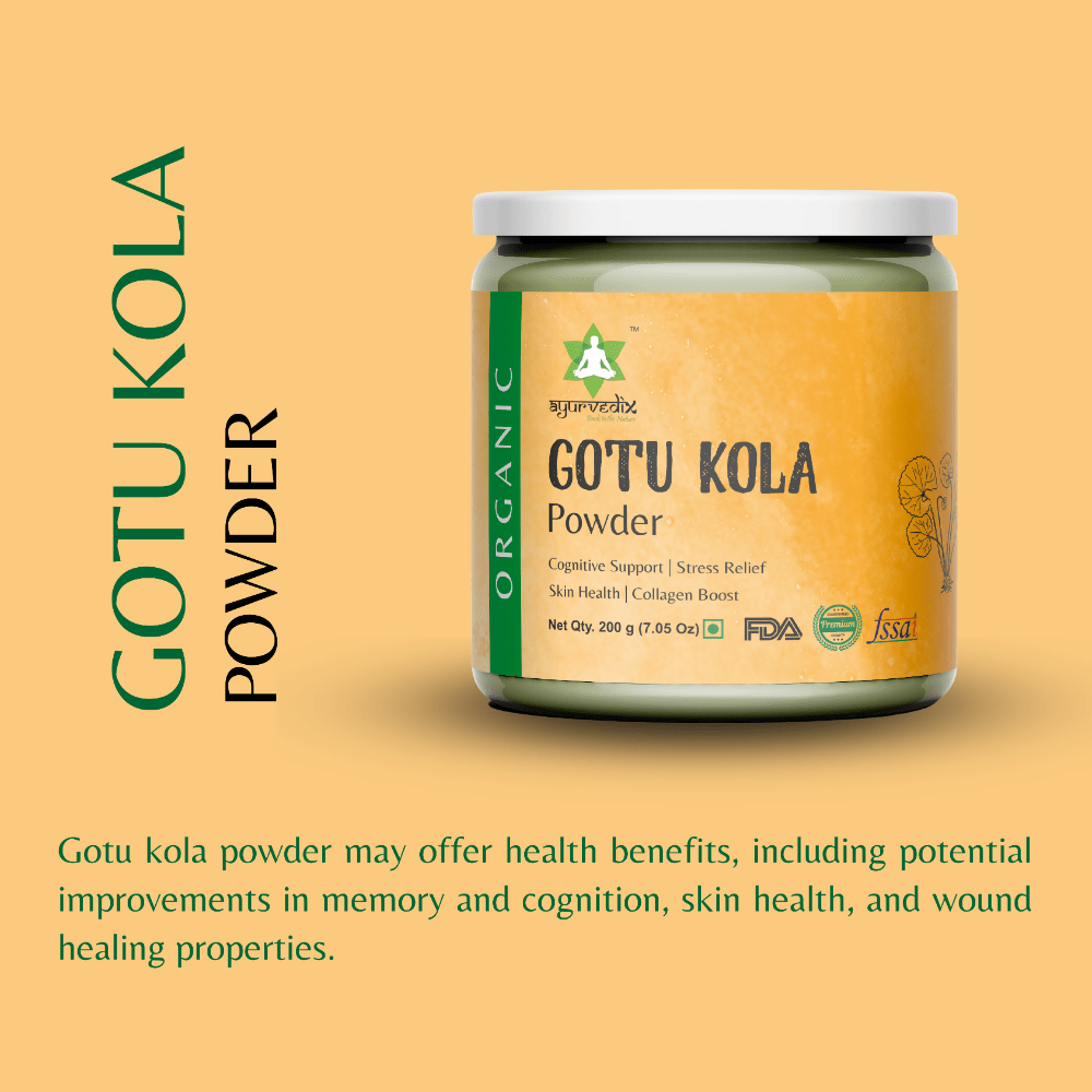 Ayurvedix Organic Gotu Kola Leaf Extract Powder - Distacart
