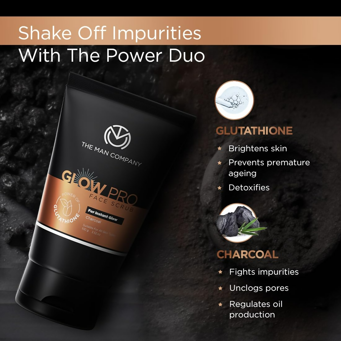 The Man Company Glow Pro Face Scrub For Skin Brightening - Distacart