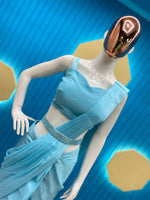 Thumbnail for Preksha Creation New Fancy Ready To Wear Saree With Sequence Embroidery Work Koti And Full stitched Blouse - Sky Blue - Distacart