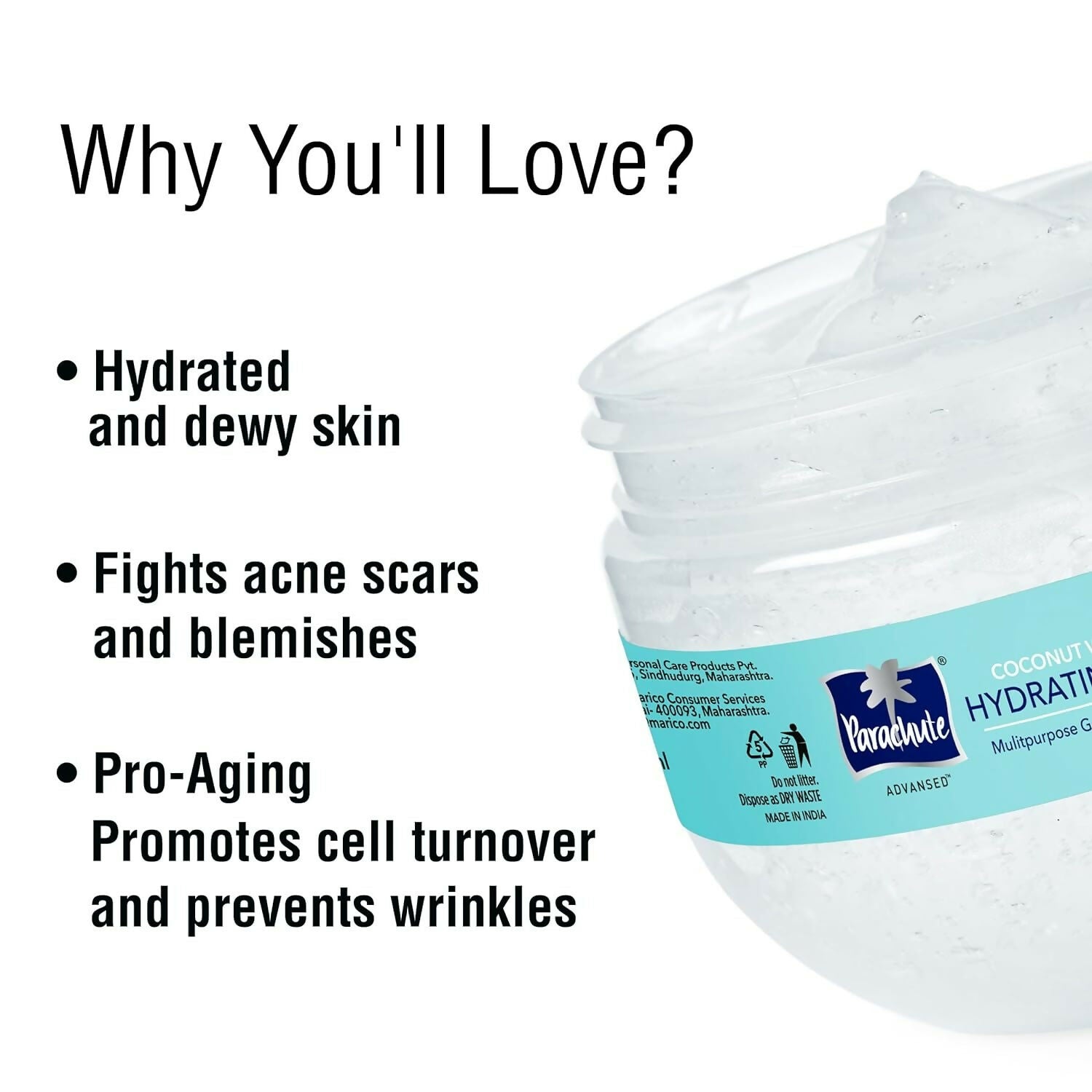 Parachute Advansed Coconut Water Hydrating Gel - Distacart