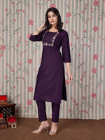 Thumbnail for Ode by House of Pataudi Women Embroidered Straight Kurta - Distacart