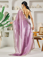 Thumbnail for Fab Fashion Light Pink Ready to Wear Saree - Distacart