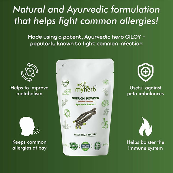 Myherb Natural Organic Guduchi Powder/Giloy Powder - Distacart