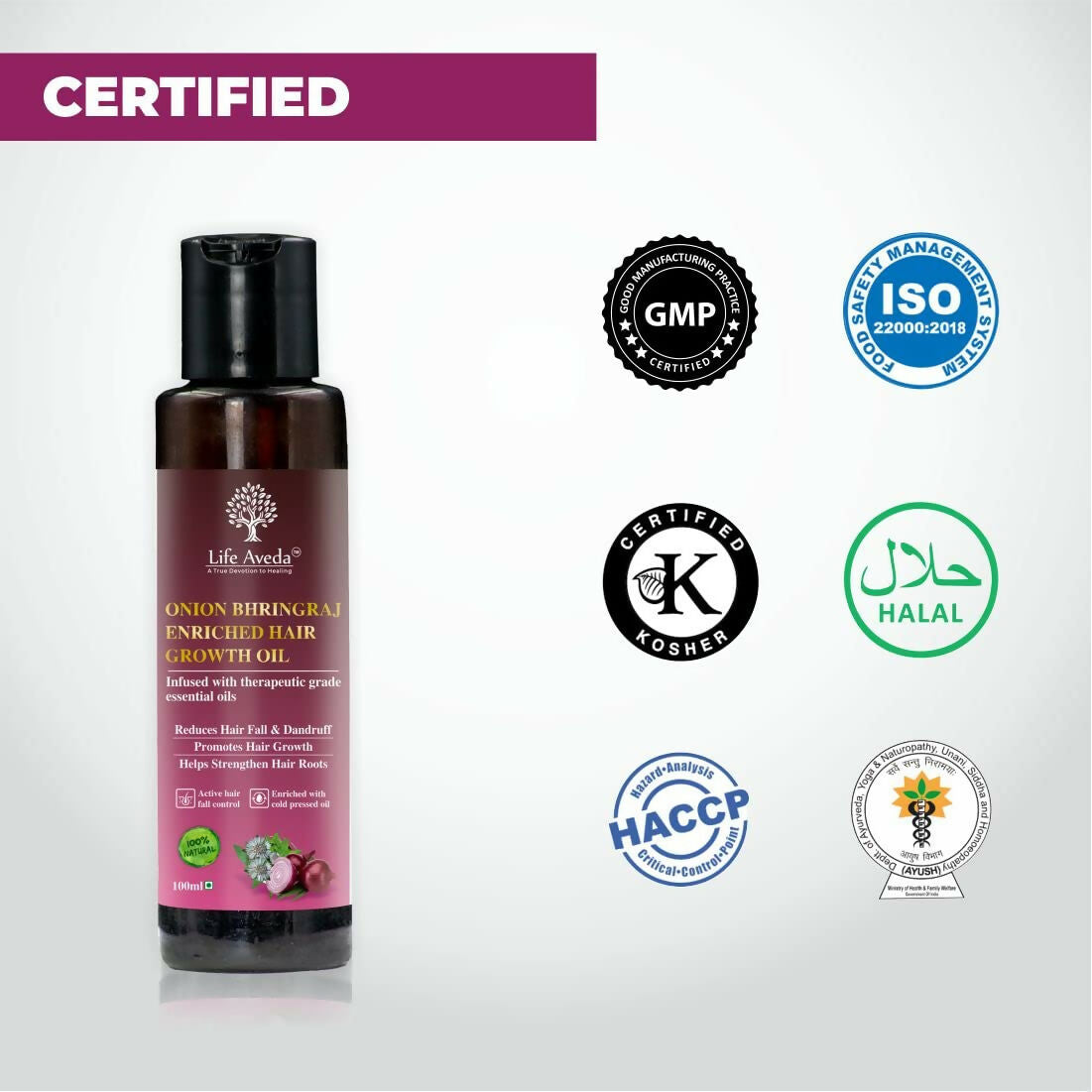 Life Aveda Onion Bhringraj Enriched Hair Growth Oil - Distacart