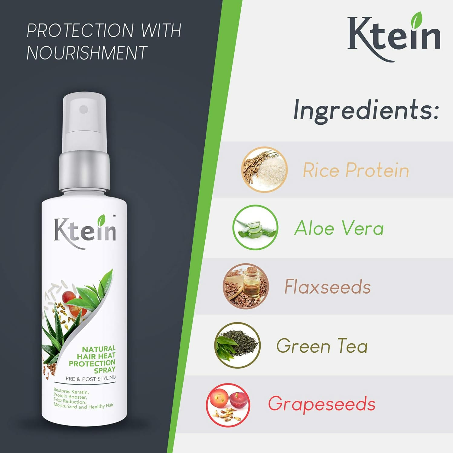 Ktein Natural Hair Heat Protection Spray - Distacart