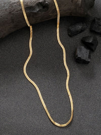Thumbnail for NVR Women's Set of 2 Silver & Gold Rhodium-Plated Minimal Chain