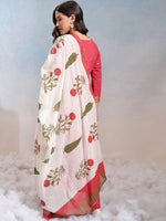 Thumbnail for Vishudh Embroidered Thread Work Pure Cotton Kurta with Trousers & Dupatta - Distacart