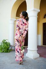 Thumbnail for Vaasva Women Peach Muslin Floral Shirt & Pant Set - Distacart