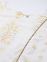 Thumbnail for Ahalyaa Off White Printed Basic Jumpsuit - Distacart