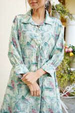 Thumbnail for Vaasva Women Mint Muslin Printed Shirt & Pant Set - Distacart