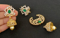 Thumbnail for AD Emeralds Designer Jhumkas online