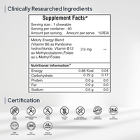 Thumbnail for Miduty by Palak Notes Methyl B-12 & Folate Chewable Tablets - Distacart