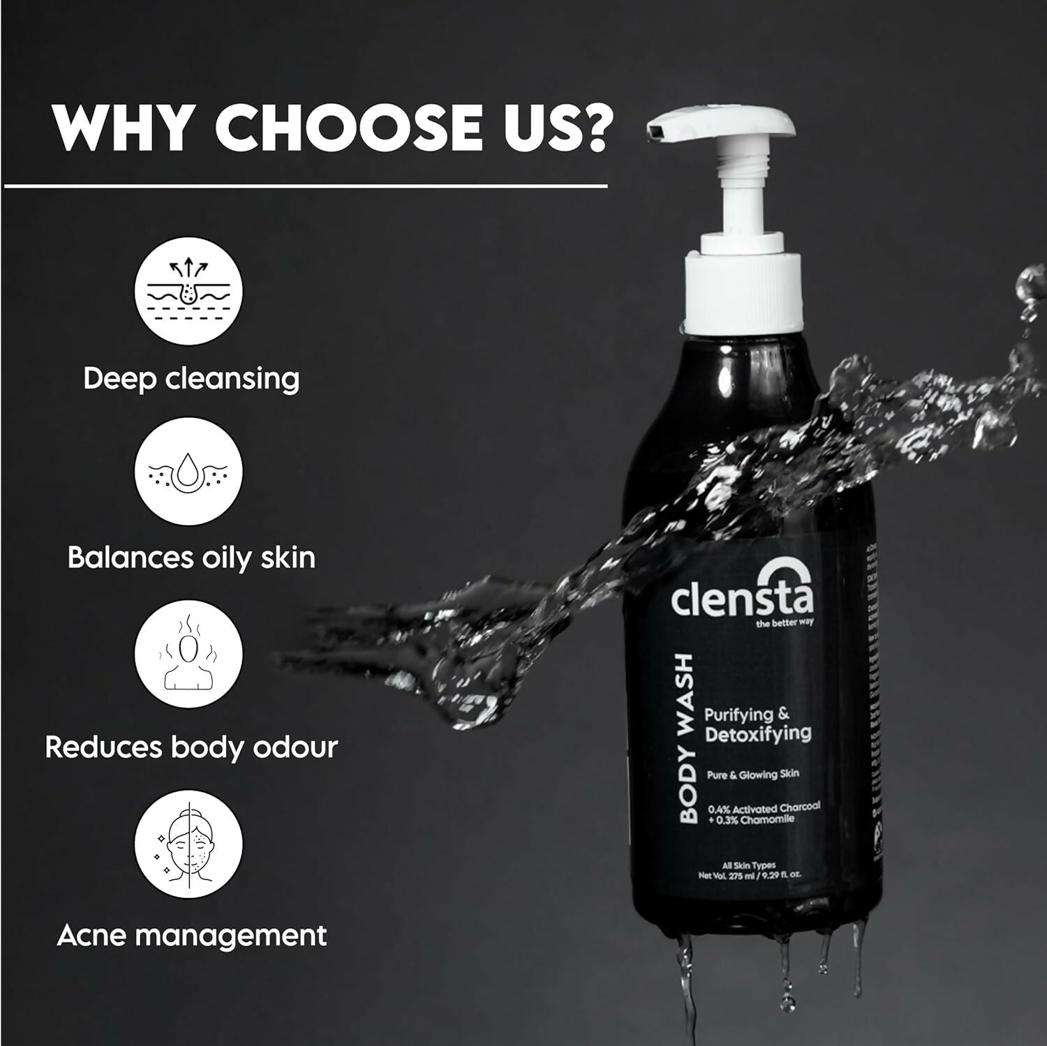 Clensta Purifying & Detoxifying Body Wash - Distacart