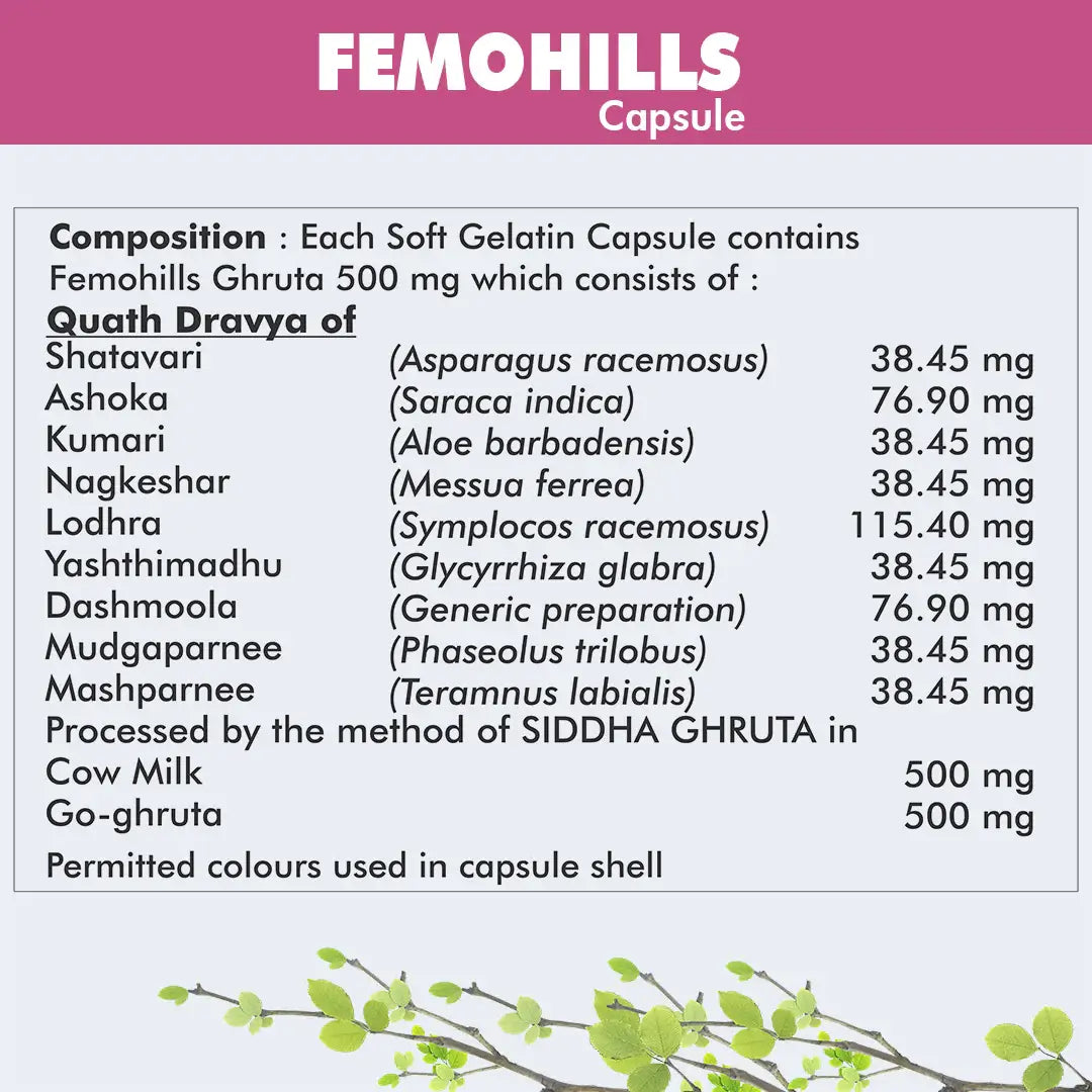Herbal Hills Ayurveda Femohills Capsules - Distacart
