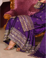 Thumbnail for Lehenga Mart Designer Chinon Suit With Sequence Embroidered Work - Blue - Distacart